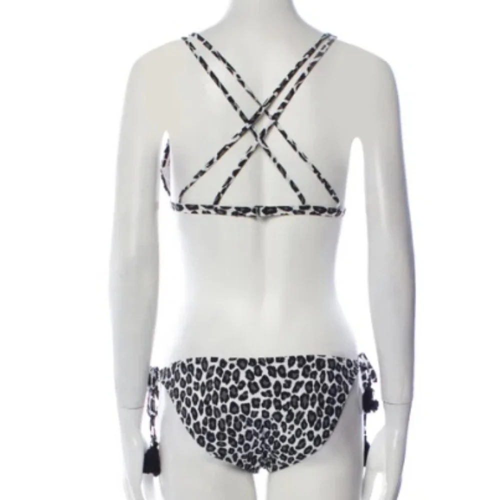 Michael Kors Collection 2-Piece Animal-Print Bikini Set, size 10